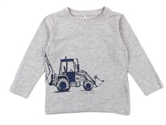 Name It t-shirt grey melange traktor